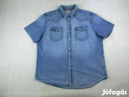 Eredeti Levis (2XL) Férfi Világoskék Rövid Ujjú Farmering
