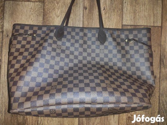 Eredeti Louis Vuitton Damier Ebene Neverfull GM táska válltáska