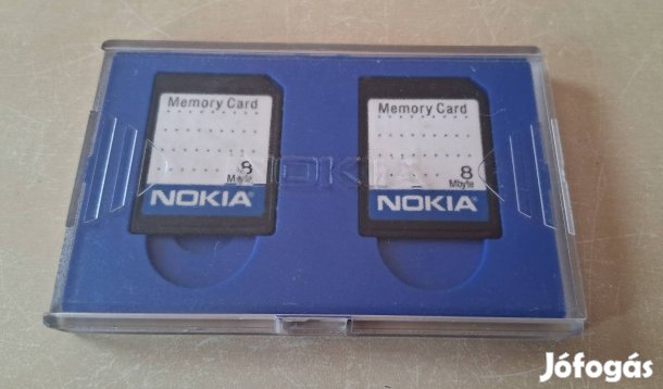 Eredeti Nokia retro sd kártyák dobozukban 2 X 8 MB