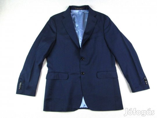 Eredeti OSCAR Jacobson (M/L) Elegáns Férfi Kevert Gyapjú Sötétkék Zakó