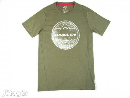 Eredeti Oakley (S) Sportos Rövid Ujjú Férfi Military-Zöld Póló