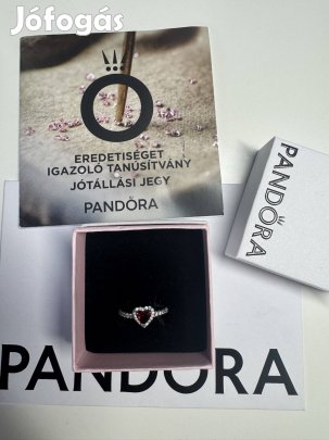 Eredeti Pandora piros szív gyűrű