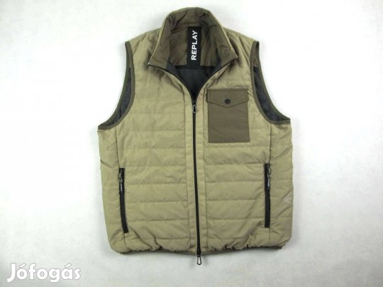 Eredeti Replay (L) Elegáns Nagyon Komoly Férfi Bézs Mellény