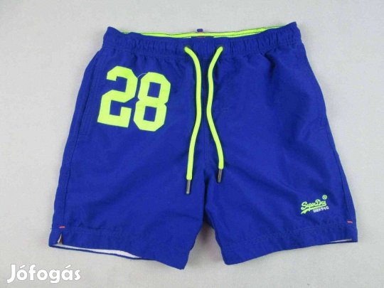 Eredeti Superdry (S) Férfi Erős Rugalmas Gumis Derekú Rövidnadrág