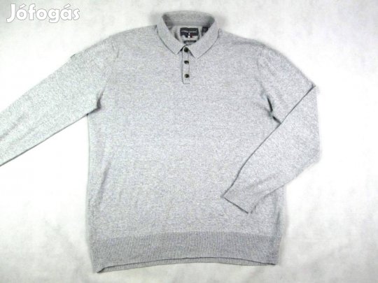 Eredeti Superdry (XL/2XL) Sportos Elegáns Férfi Szürke Vékony Pulóver