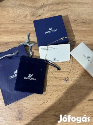 Eredeti Swarovski Dancing Swan nyaklánc (Rose Gold / Rózsaszín)