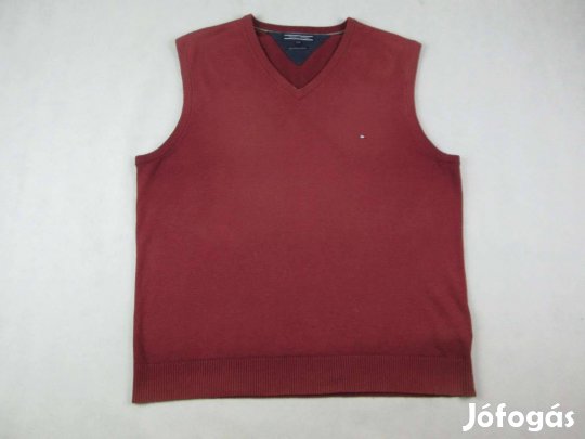 Eredeti Tommy Hilfiger (2XL) Férfi Bordó Kötött Mellény