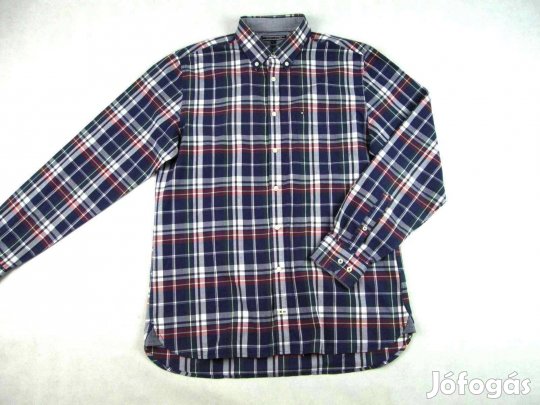 Eredeti Tommy Hilfiger (L) Elegáns Kockás Hosszú Ujjú Férfi ING