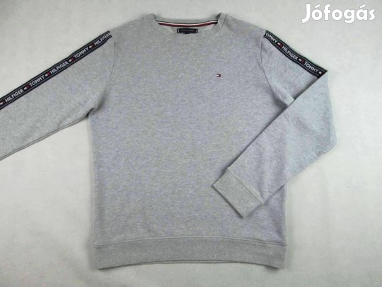 Eredeti Tommy Hilfiger (L) Férfi Elegáns Szürke Pulóver