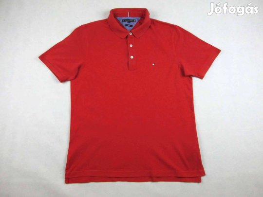 Eredeti Tommy Hilfiger (L / XL) Elegáns Rövid Ujjú Férfi Galléros Póló