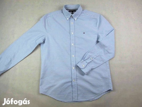 Eredeti Tommy Hilfiger (M) Elegáns Apró Kockás Hosszú Ujjú Férfi ING