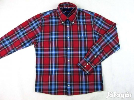 Eredeti Tommy Hilfiger (S) Kockás Elegáns Hosszú Ujjú Férfi ING