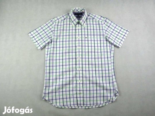 Eredeti Tommy Hilfiger (S) Kockás Elegáns Rövid Ujjú Férfi ING