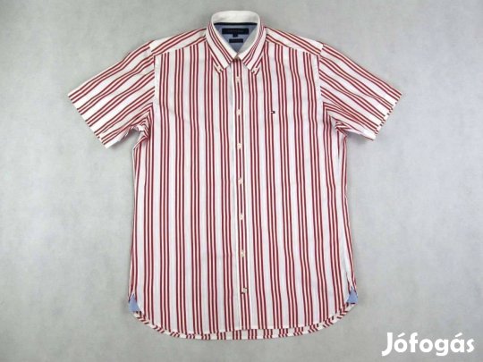 Eredeti Tommy Hilfiger (S / M) Elegáns Csíkos Rövid Ujjú Férfi ING