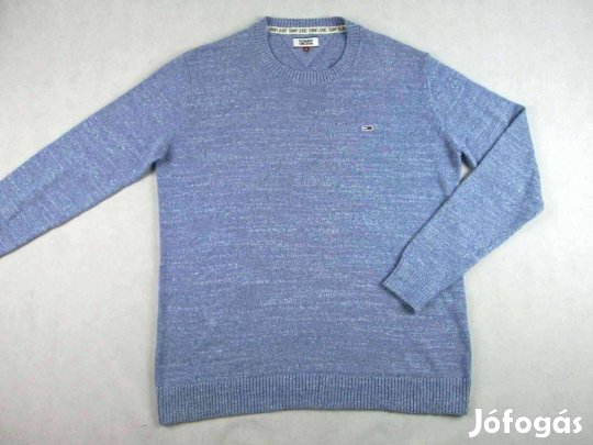 Eredeti Tommy Hilfiger (XL / 2XL) Hosszú Ujjú Férfi Világoskék Pulóver