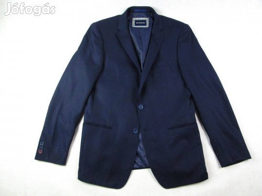 Eredeti Van Kollem (L) Nagyon Komoly Férfi Kevert Gyapjú Sötétkék Zakó