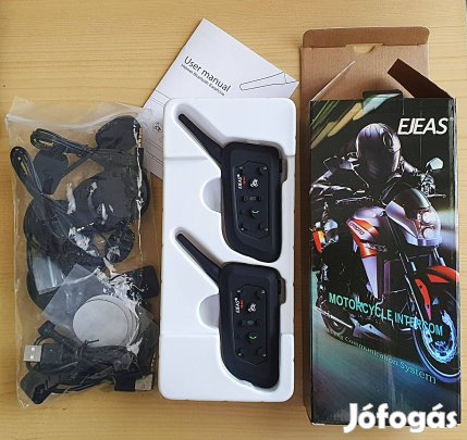 Eredeti! Sisakbeszélő Intercom Motoros Headset Kommunikáció Átbeszélő