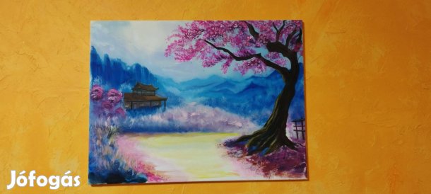 Eredeti akril festmény vásznon egyedi alkotás