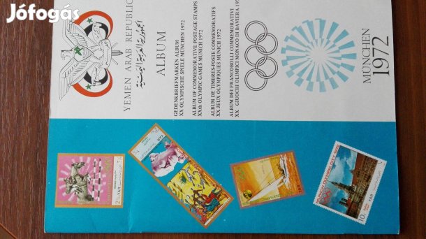 Eredeti bélyeg album az 1972-es Müncheni Olimpiára kiadva