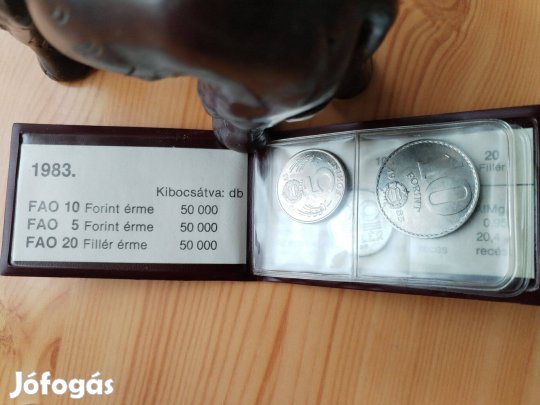 Eredeti csomagolásba 1983-as FAO 10 Ft 5 Ft 20 fillér