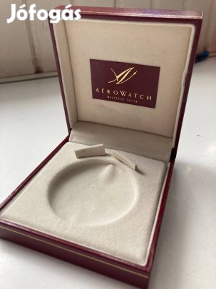 Eredeti gyári svájci Aerowatch zsebóra díszdoboz tartó box bordó doxa