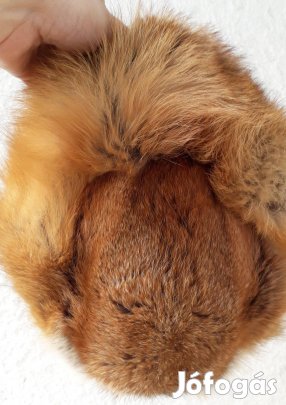 Eredeti keveset használt vörös róka szőrme női kucsma/sapka eladó