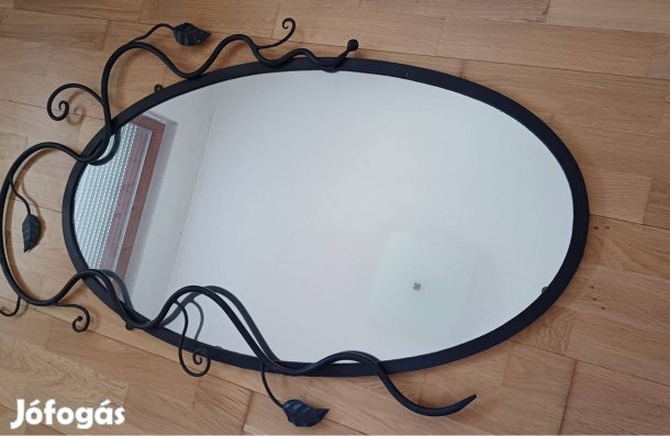 Eredeti kovácsoltvas tükör, lámpa (Napkirály gyártó)