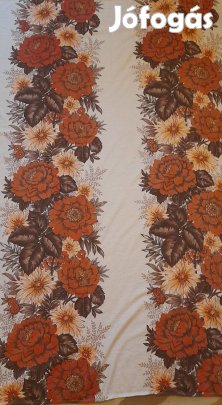 Eredeti retró virágmintás textil szett (3db) -80-as évek