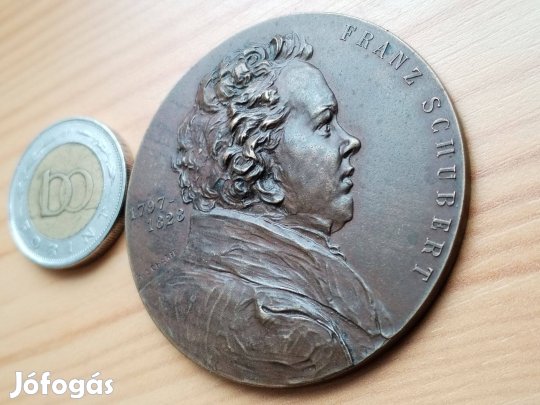 Ereteti ritka db régi jelzet "Franz Schuber" A.Scharff plakett