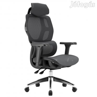 Ergonomikus irodai szék, forgószék, fekete hálós (E13 BLACK)