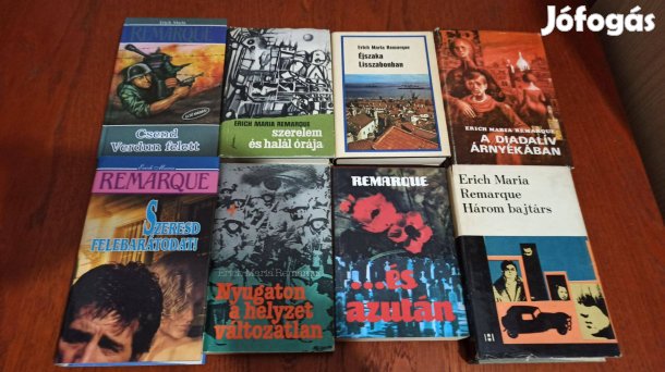 Erich Maria Remarque könyvcsomag / 8 db könyv