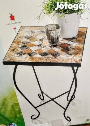 Erkély terasz asztal 35X60 CM Natúrkő Berakással Új Sok Mást Is