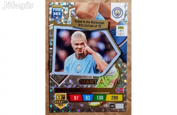 Erling Haaland Manchester City Gold Giant (440) focis kártya FIFA 2023