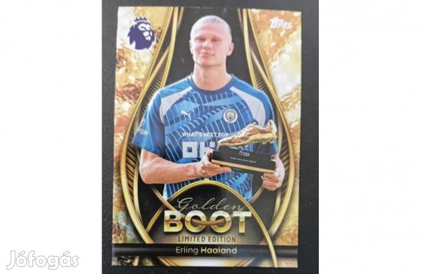 Erling Haaland Manchester City Golden Boot Limited focis kártya