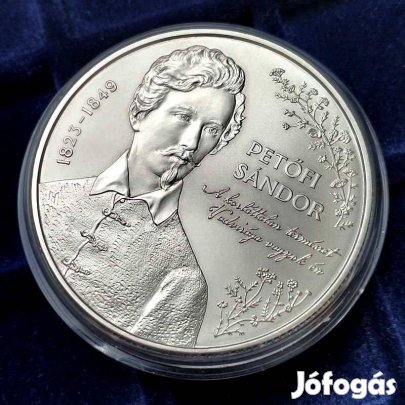 Érme 7500Ft Petőfi Sándor 7500 Forint Érem BU 2023 UNC -Óriási Méret(_