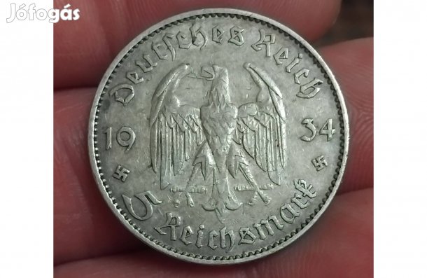Érme pénz ezüst birodalmi márka régi