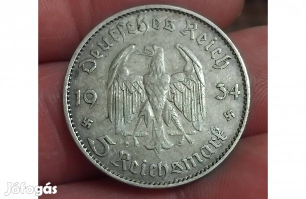 Érme pénz ezüst német birodalmi régi márka