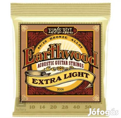 Ernie Ball 2006 Earthwood 80/20 Akusztikus Gitárhúr 10-50 (5371)