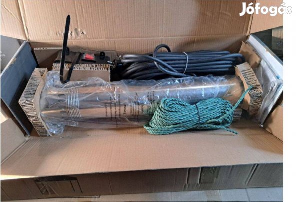 Erős 900W-os mélykúti búvár csőszivattyú nemesacél szerkezettel, garis