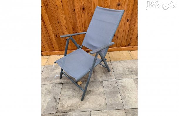 Erős Alu Textil Kerti szék Összecsukható Dönthető Szürke