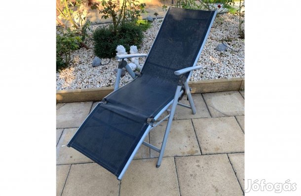 Erős Alu Textil Napozószék Nyugszék Pihenőszék Kerti szék