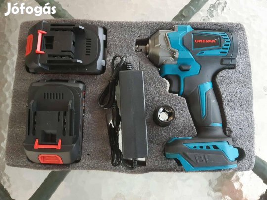 Erős! 1000NM ütvecsavarozó 2db akkuval Makita 18v BL18xx kompatibilis!