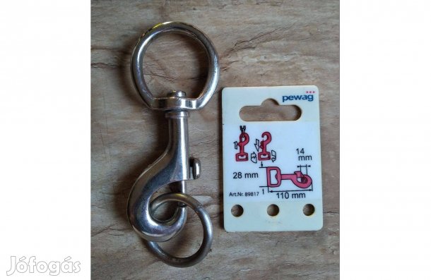Erős, 11 cm-es forgó karabíner eladó!