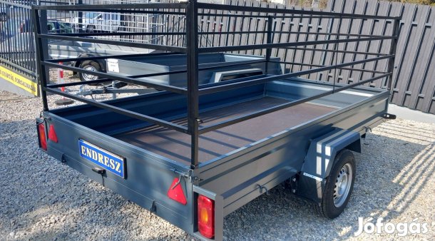 Erős, zártszelvény, vas, hegesztett Új Utánfutó 160x300x32 cm-es 7,5q