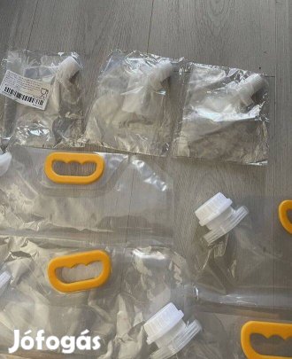 Erős nylon konyhai tárolótasakok, kupakos 8 db együtt új!