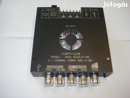 Erősítő modul 2.1 2x160W+220W Bluetooth