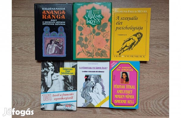 Erotika, szerelem, könyvcsomag felnőtteknek, 6 db egyben