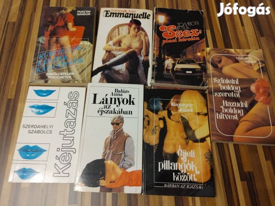 Erotkus tartalmú könyvek 600Ft/db