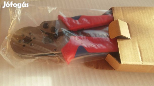 Érvéghüvely krimpelő prés fogó 6 pofás