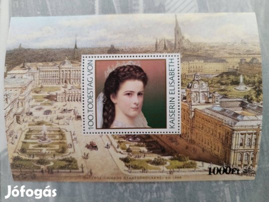 Erzsébet Királynő /Sissi / 1998-as blokbélyeg